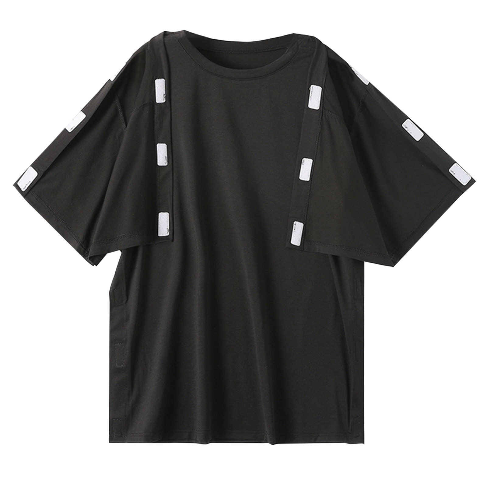 thumbnail image 2 of Camiseta de manga corta para recuperación postoperatoria para hombre - Camiseta holgada informal para lactancia - Poliéster/spandex, transpirable, tallas M-XXL, 2 of 5